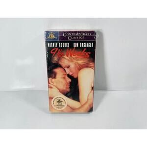 Vintage 9 1/2 Weeks - New Factory Sealed VHS Tape Mickey Rourke 80s Cult Erotic